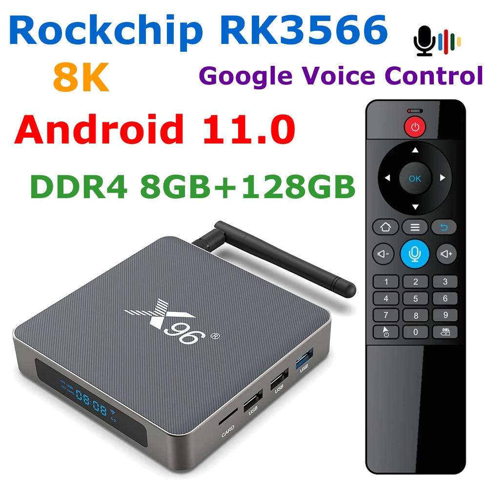 X96 X6 TV ڽ, ȵ̵ 11, 8GB RAM, 128GB Ĩ RK..